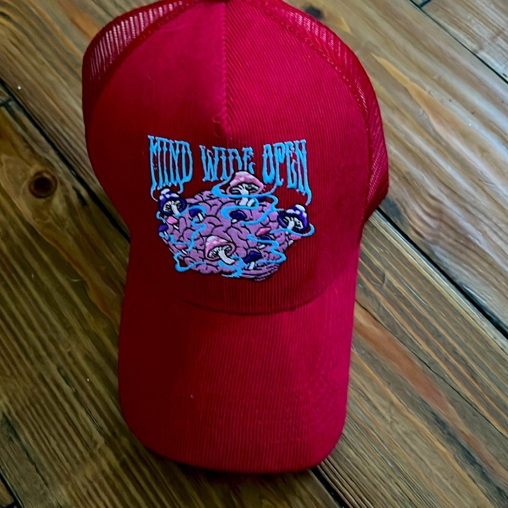 New mind wide open trucker hat
